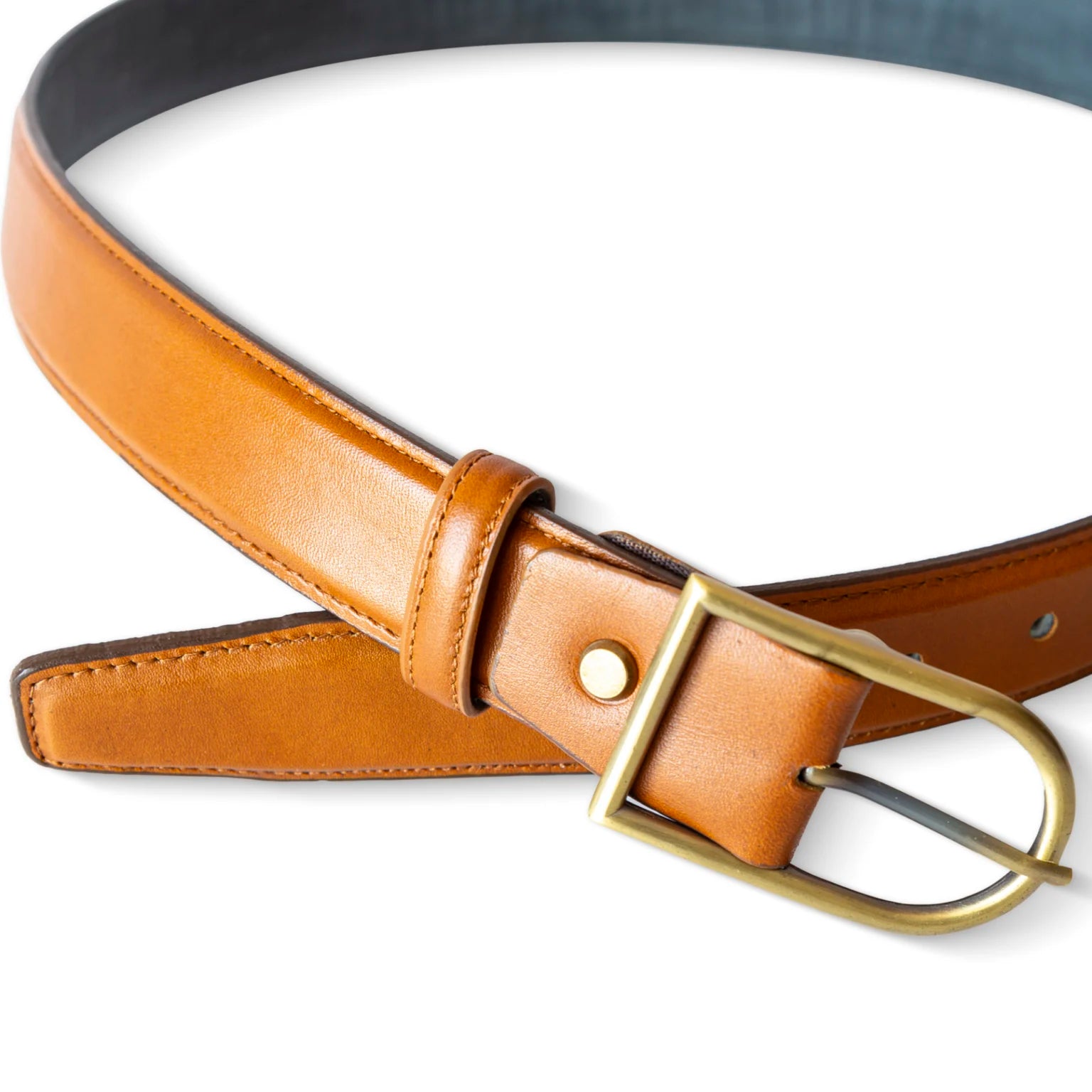 Düz Taba Deri Kemer 3.5 cm