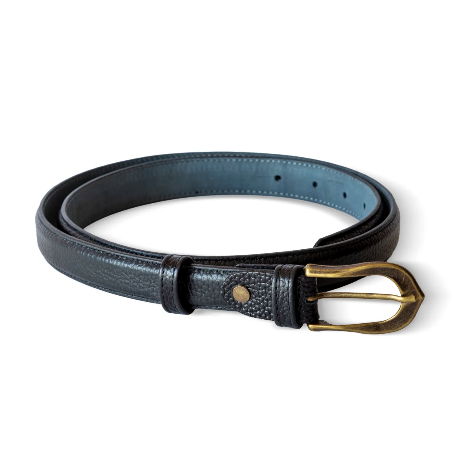 Siyah Floater Deri Kemer 2.5 cm