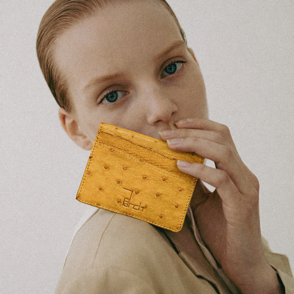 Ostrich Leather Cardholder No. 2
