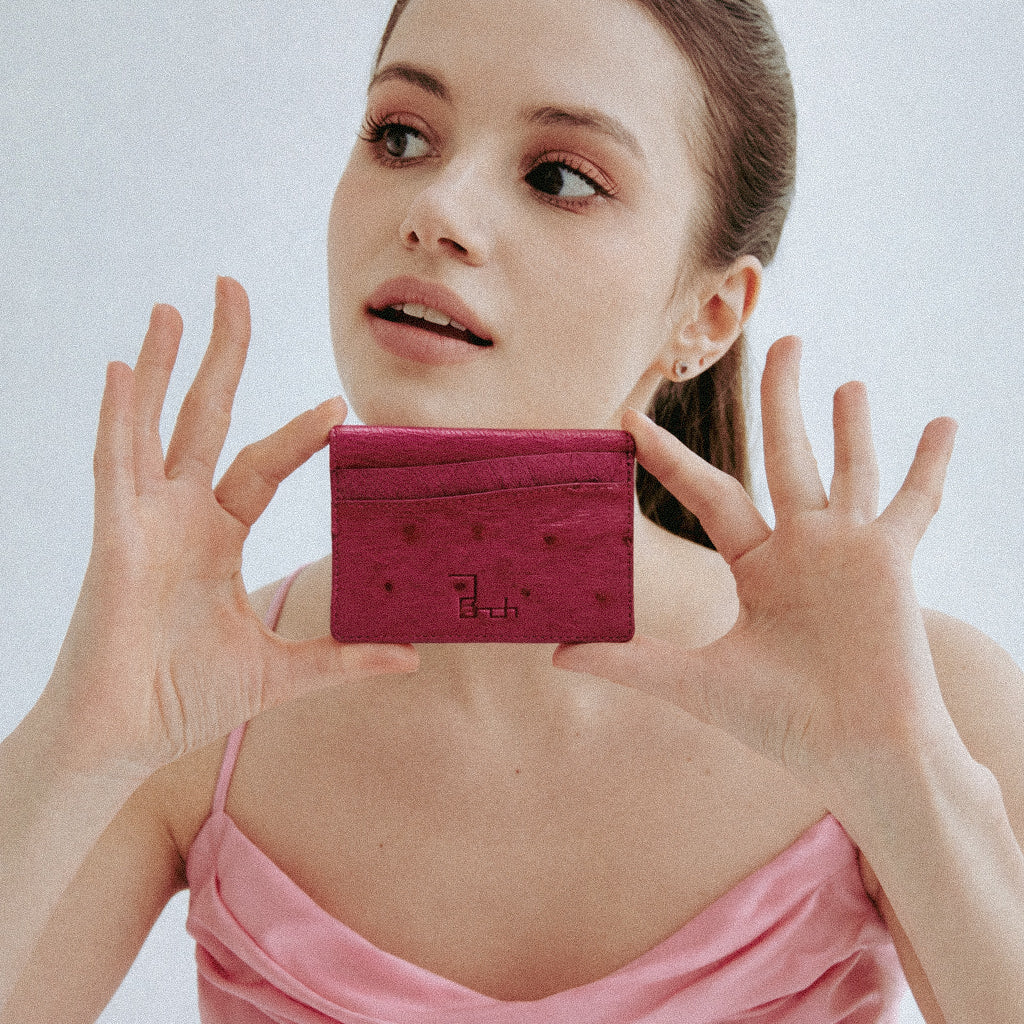 Ostrich Leather Cardholder No. 2
