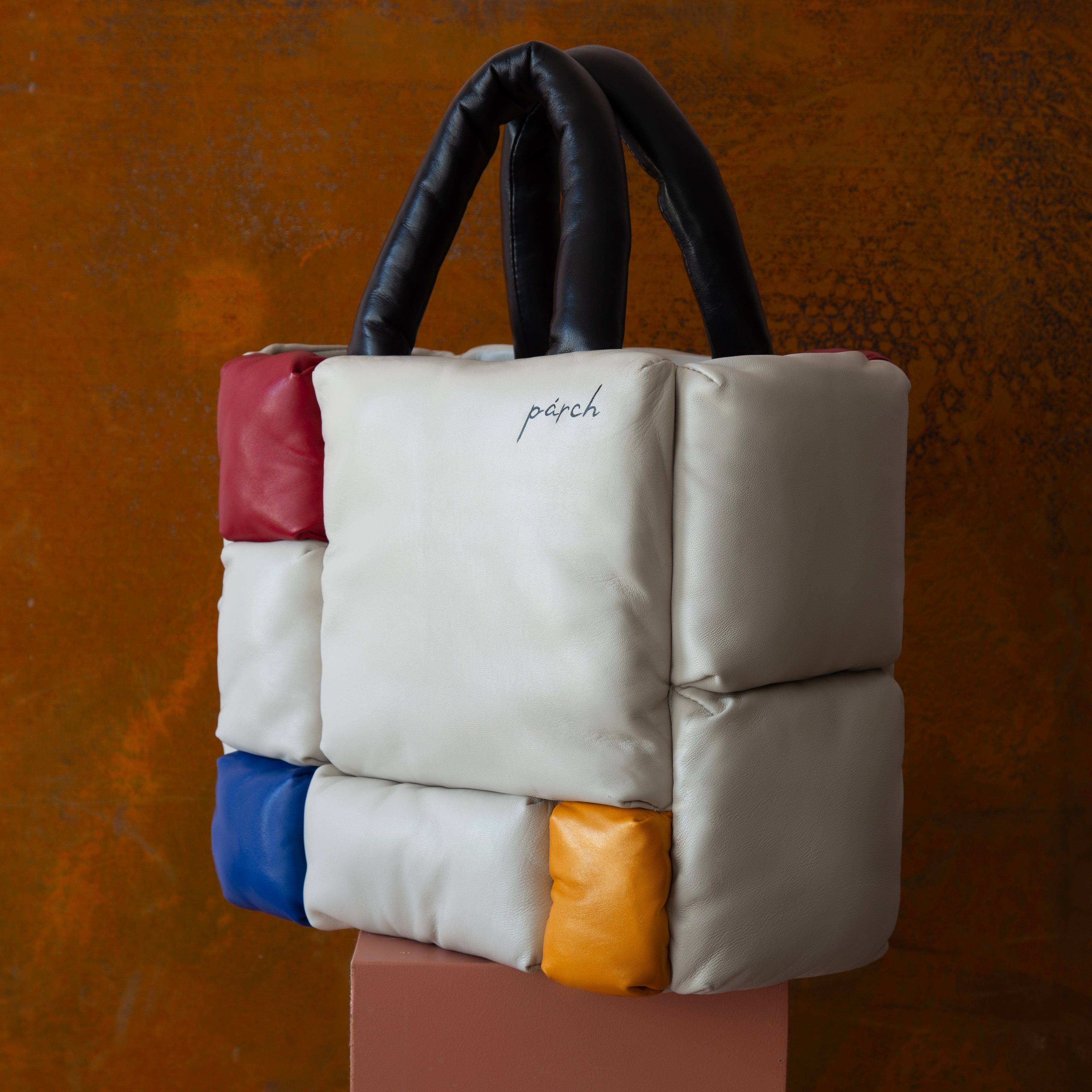 Mondrian Composition Deri Omuz Çantası