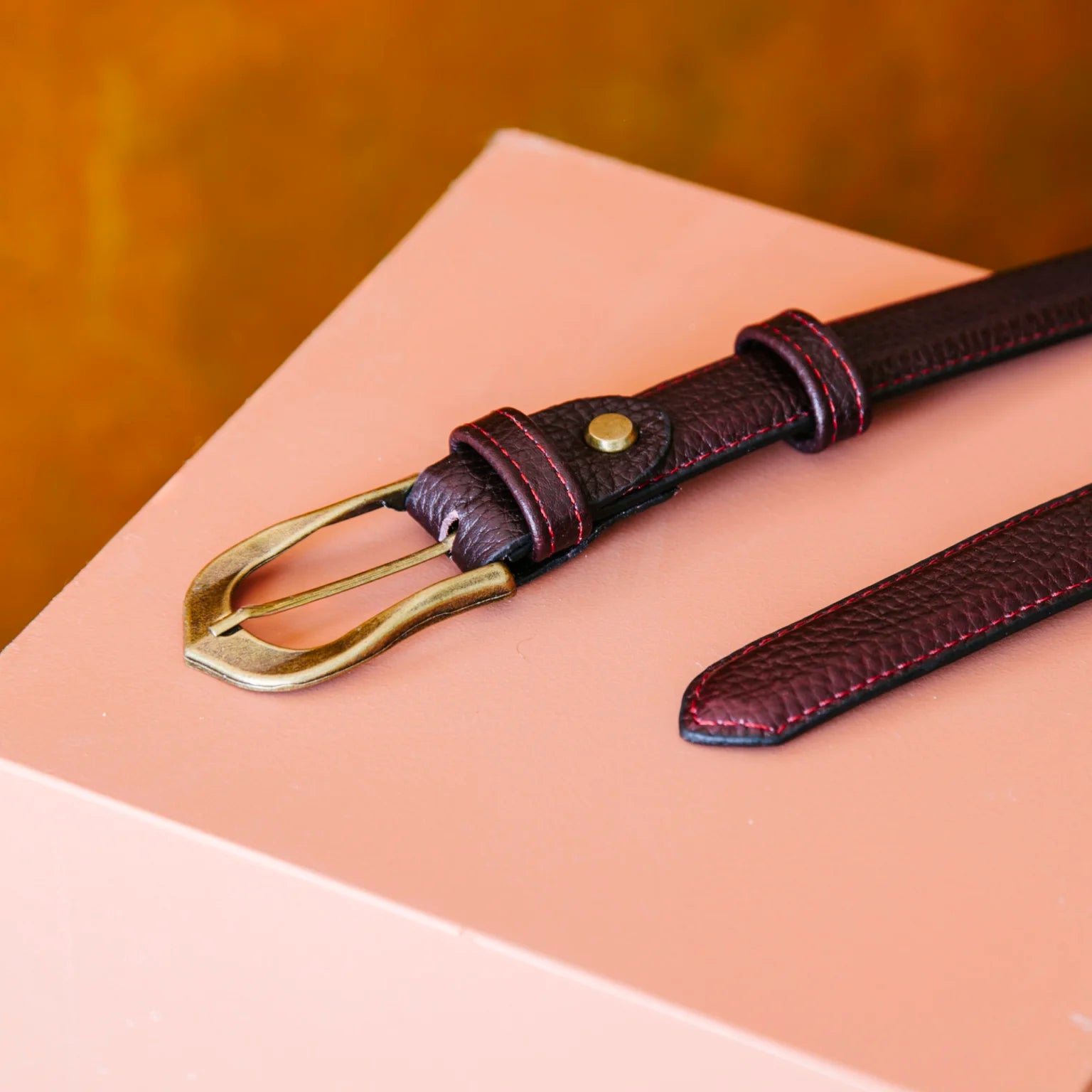 Bordo Floater Deri Kemer 2.5 cm