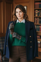 Kadın Deri Kumaş Eldiven