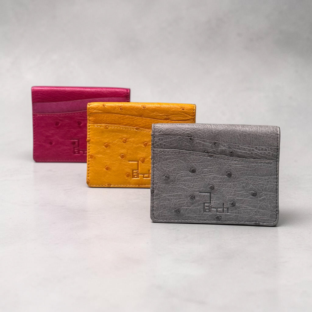 Ostrich Leather Cardholder No. 2
