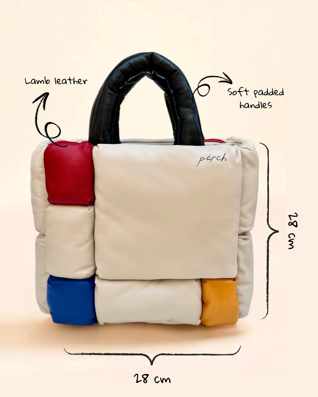 Mondrian Composition Deri Omuz Çantası