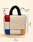 Mondrian Composition Deri Omuz Çantası