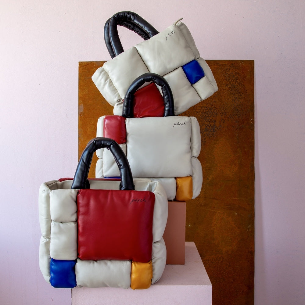 Mondrian Composition Deri Omuz Çantası