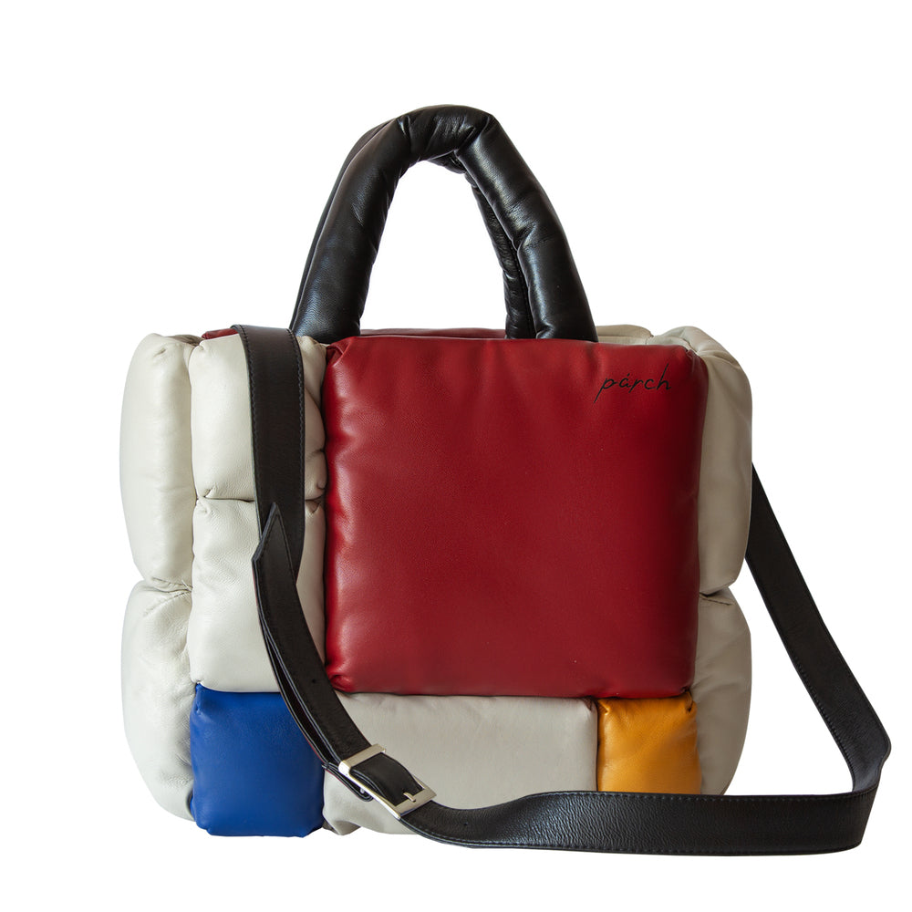 Mondrian Composition Deri Omuz Çantası