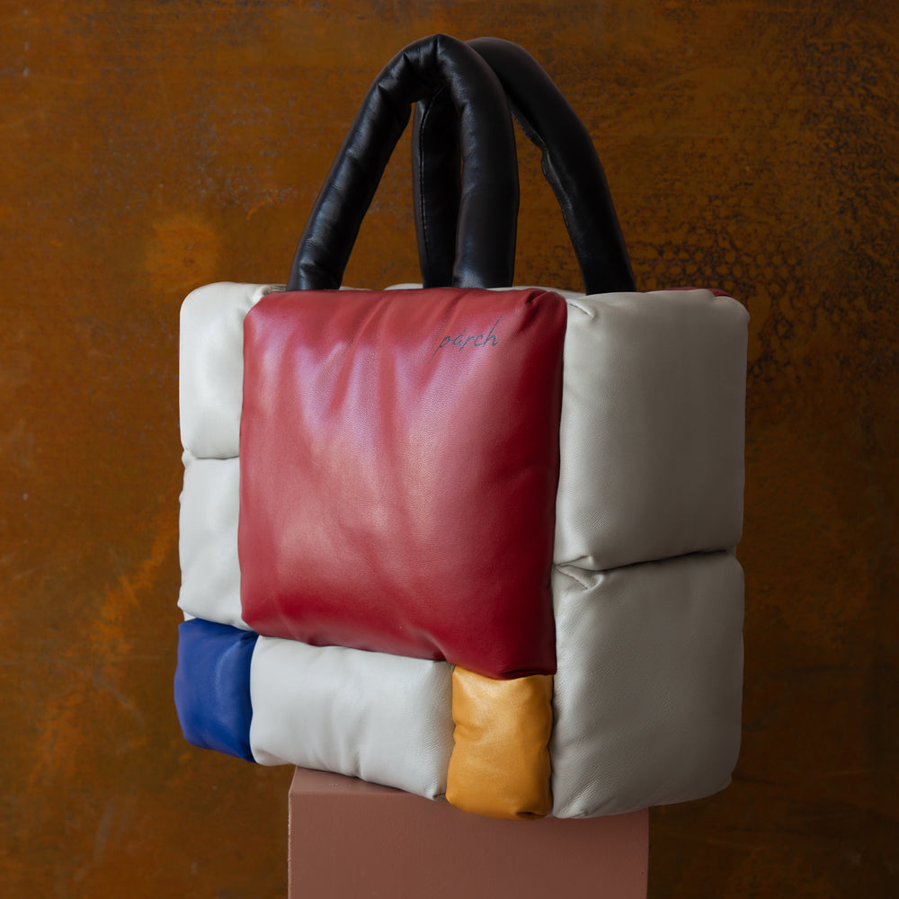 Mondrian Composition Deri Omuz Çantası