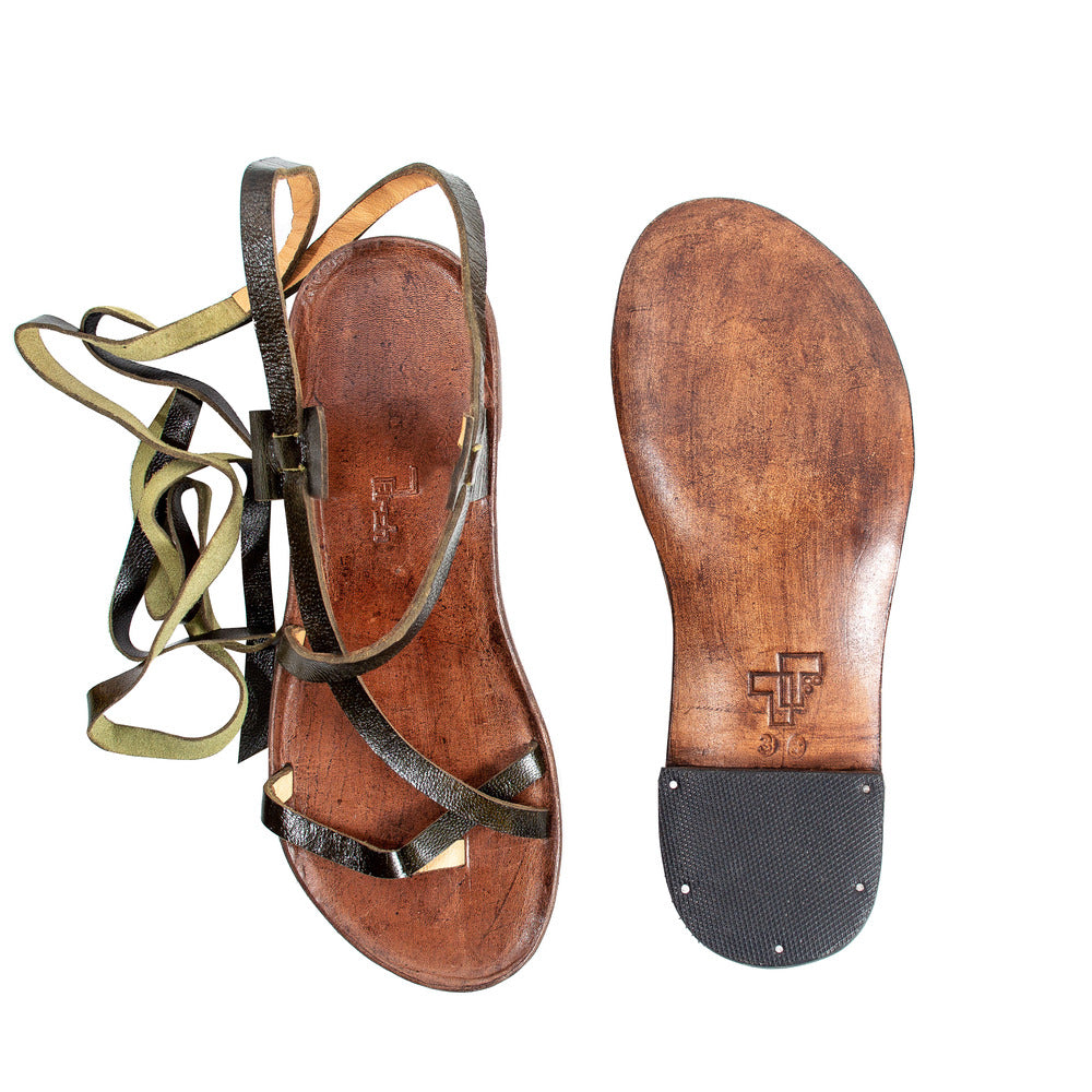 Peacock Deri Sandalet