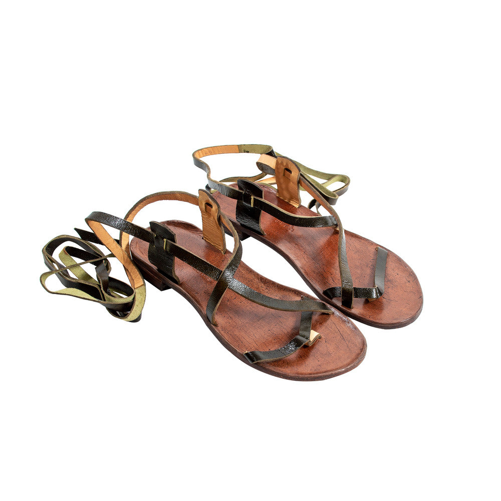 Peacock Deri Sandalet